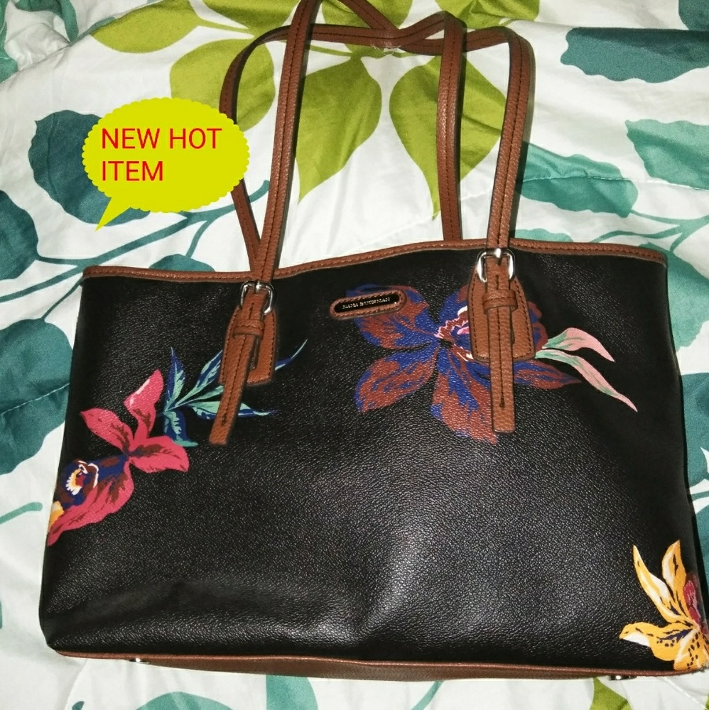 Floral print tote purse